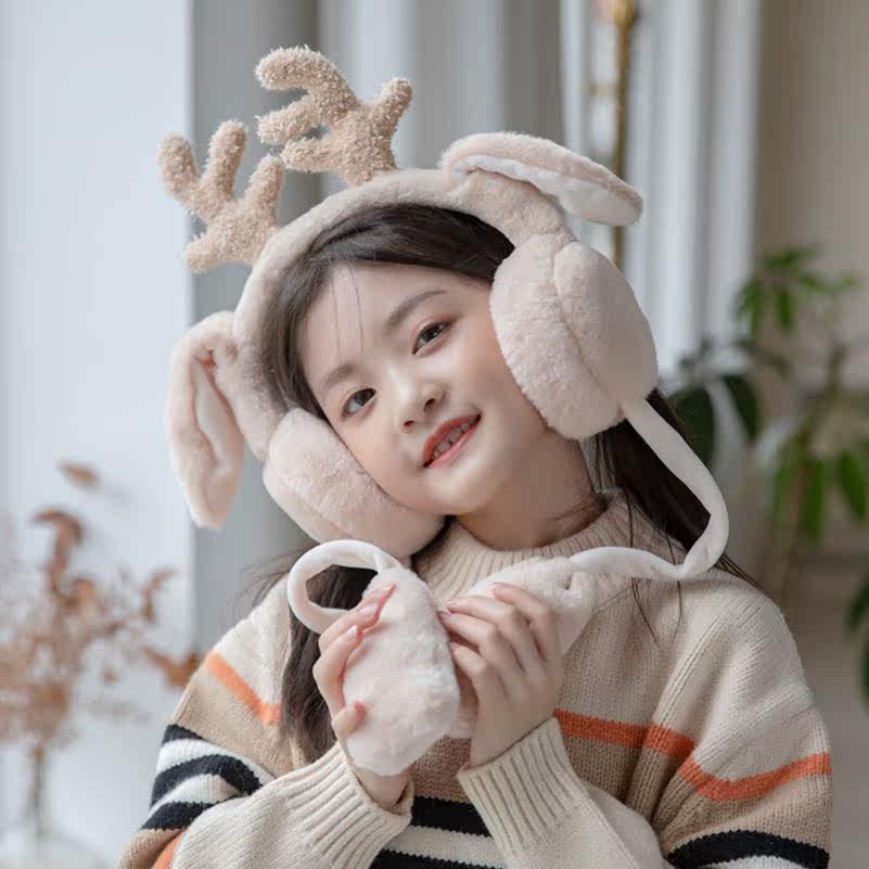 Christmas deer horns ear cover ears tab Ears Cover EAR BAG ANTIFREEZE GOD-WARE WARM CHILDREN STUDENTS WINTER CARE EARS