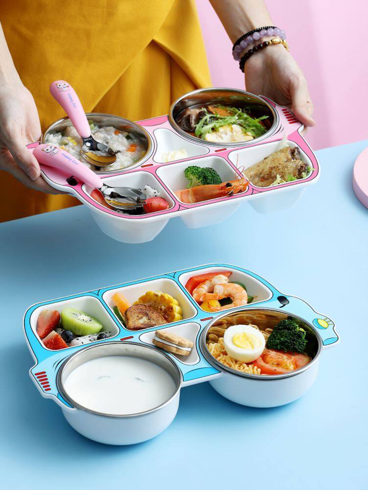 Children's Bowl Big Children 6-year-old Dinner Plate Cute Girl Heart Children Girls Girls Tableware Household Baby Dining Plate