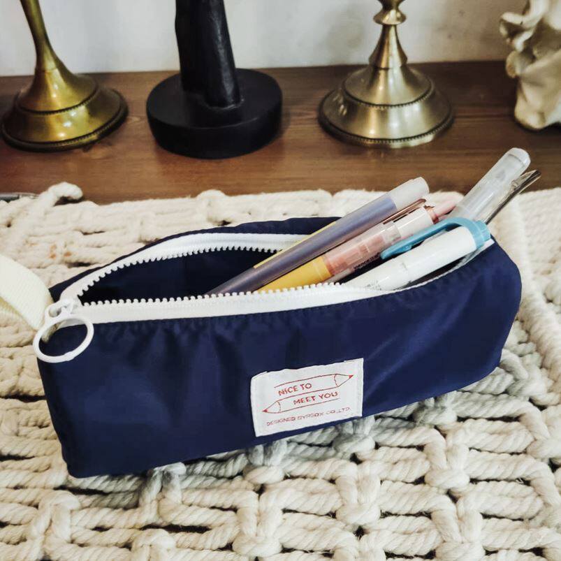 Sandwich pen bag Seven Meiji new ntmy the same large capacity pop minimalist Japanese school bully pencil case