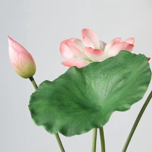 Симуляция лотос прохождение пластиковая лотос Pum Puman разбитый цветочный затяжение на воде зеленый растение цветочная сцена украшения