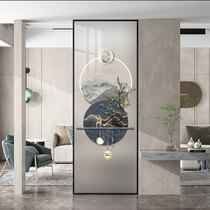 2024 new light luxury modern minimalist art glass screen partition living room decoration bedroom blocking entrance hall
