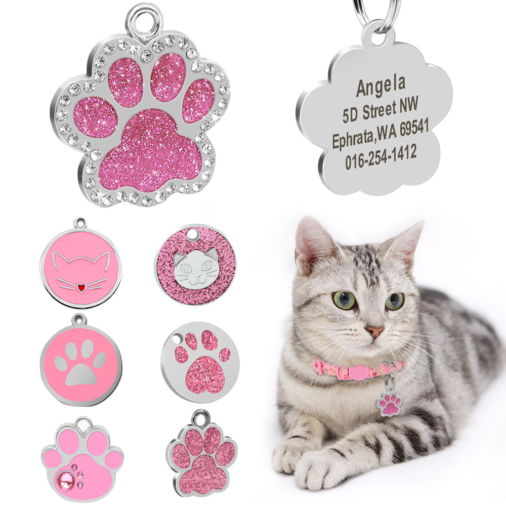 Custom Pet ID Tag Personalized Dog Name 