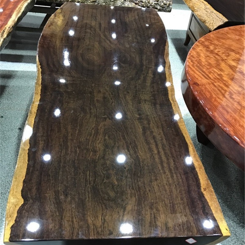 Size: 190*71*10 ebony wood large board solid wood tea table painting table leather wind car Wood