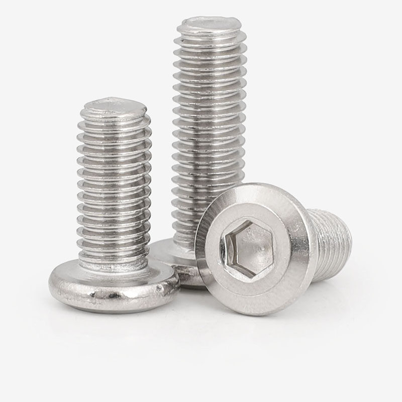 M6 M8 304 stainless steel inner hexagon furniture oblique large flat round head inner hexagon screw flat head chamfered bolt