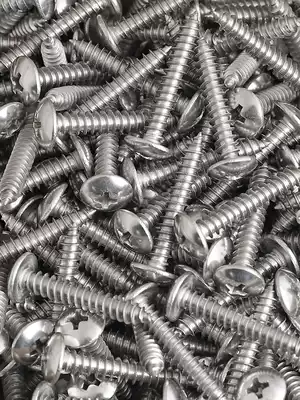 M3M4M5M6 large flat head self-tapping 304 stainless steel screw self-tapping screw cross round head extended cap nail