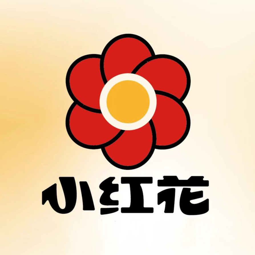 小红花护肤品店的LOGO