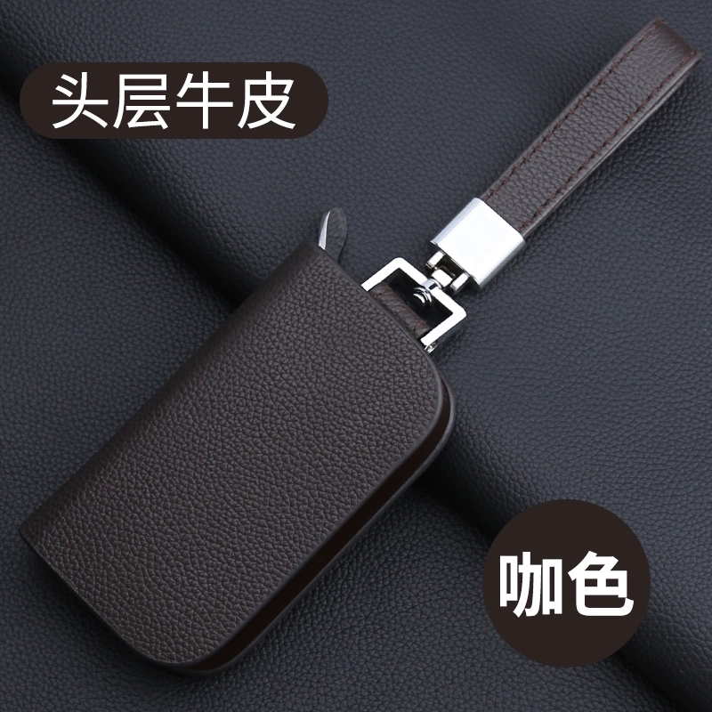 Túi đựng chìa khóa đa năng được làm thủ công tùy chỉnh bằng da thật chính hãng bao gồm chìa khóa xe điều khiển từ xa bảo vệ móc chìa khóa được cá nhân hóa người đàn ông sáng tạo tựa đầu ô tô 