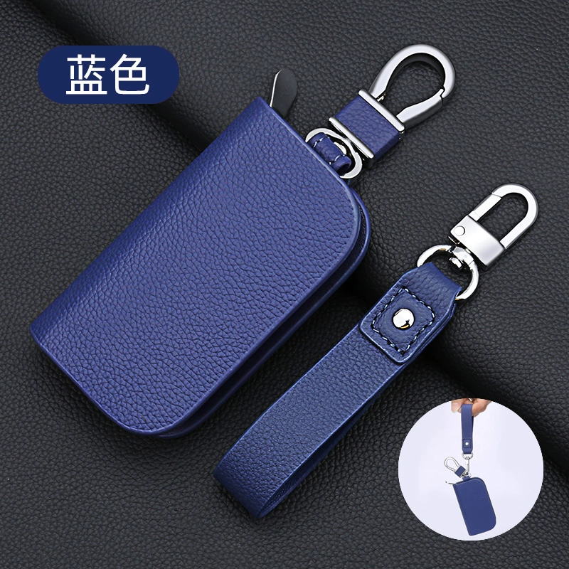 Túi đựng chìa khóa đa năng được làm thủ công tùy chỉnh bằng da thật chính hãng bao gồm chìa khóa xe điều khiển từ xa bảo vệ móc chìa khóa được cá nhân hóa người đàn ông sáng tạo tựa đầu ô tô 