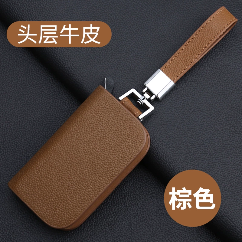 Túi đựng chìa khóa đa năng được làm thủ công tùy chỉnh bằng da thật chính hãng bao gồm chìa khóa xe điều khiển từ xa bảo vệ móc chìa khóa được cá nhân hóa người đàn ông sáng tạo tựa đầu ô tô 