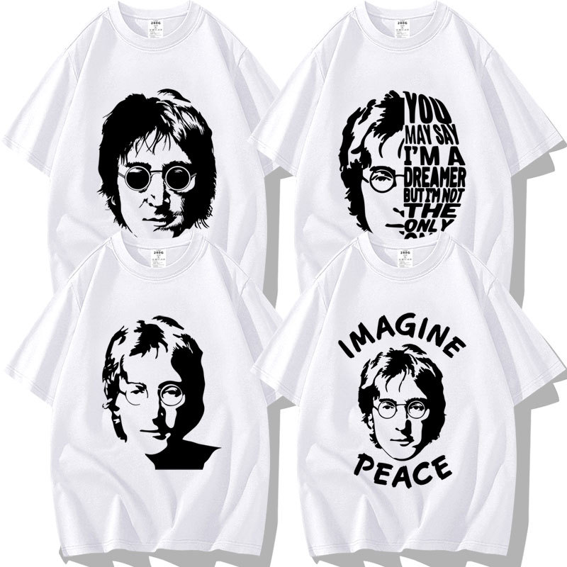 The Beatles John Lennon Short-Sleeve T-Shirt Clothing Base Layer Cultural Shirt The Beatles John Lennon Short-Sleeve T-Shirt Clothing Base Layer Cultural Shirt