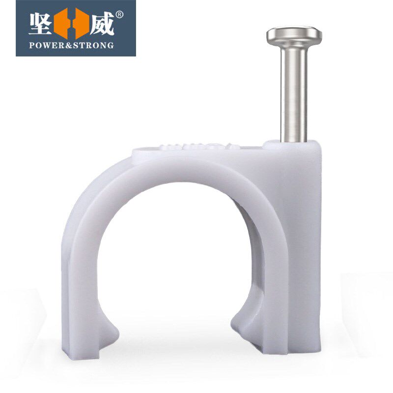 Household engineering round steel nail clip wire nail 6-20mm network line telephone wire management wire wiring buckle wall nail fixed line pressure line