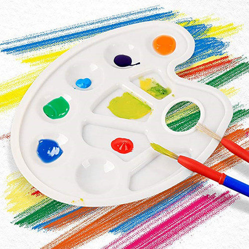 Plastic color palette Pigment color palette Color box Color palette Art Meilao painting pigment plate 10 cells