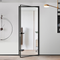 Extremely narrow aluminum alloy flat door set door bedroom door toilet door kitchen door long iridescent glass door bathroom door