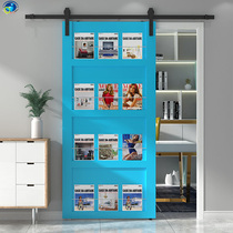 Paint barn door custom bookshelf door kitchen bedroom bathroom sliding door warehouse Valley door wooden door sliding door hanging rail door