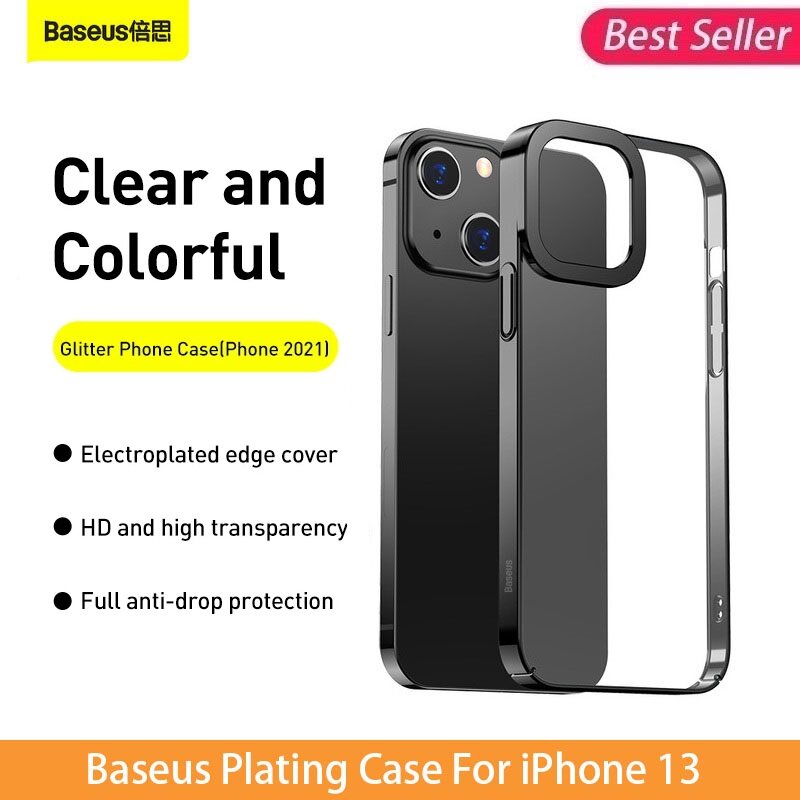 Baseus Plating Case Fr iPhone 13 Pro Max Clear Protect Cover