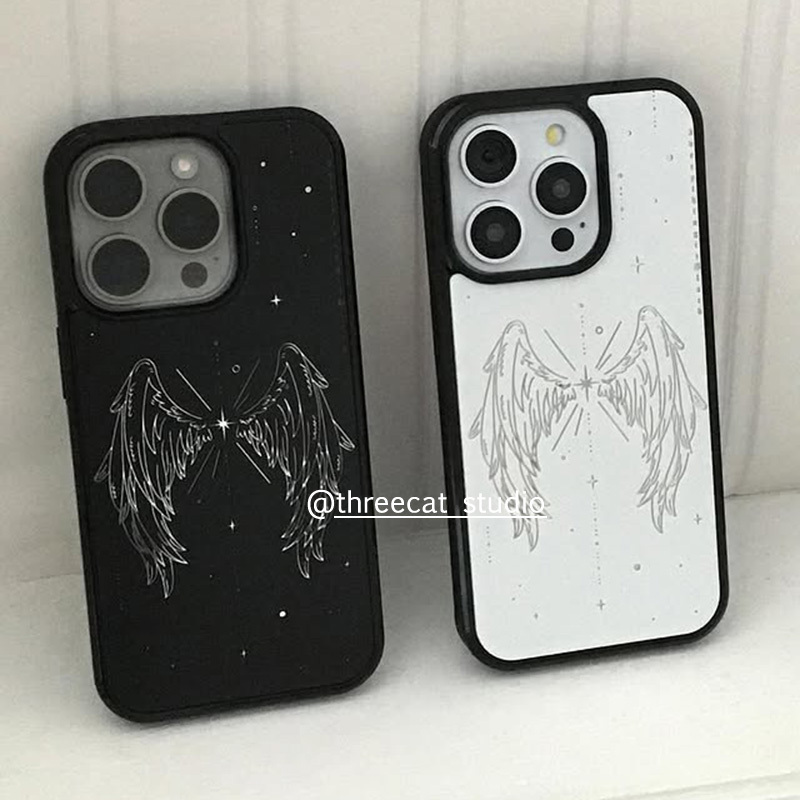 Korean ins Minimalist Style Angel Wings Starlight Ouni Blogger Phone Case Suitable for iPhone 18 Pro Max/17 Pro Apple 17/16/15/14/13/7/8 Plus Protective Cover XS Max Korean ins Minimalist Style Angel Wings Starlight Ouni Blogger Phone Case Suitable for iPhone 18 Pro Max/17 Pro Apple 17/16/15/14/13/7/8 Plus Protective Cover XS Max