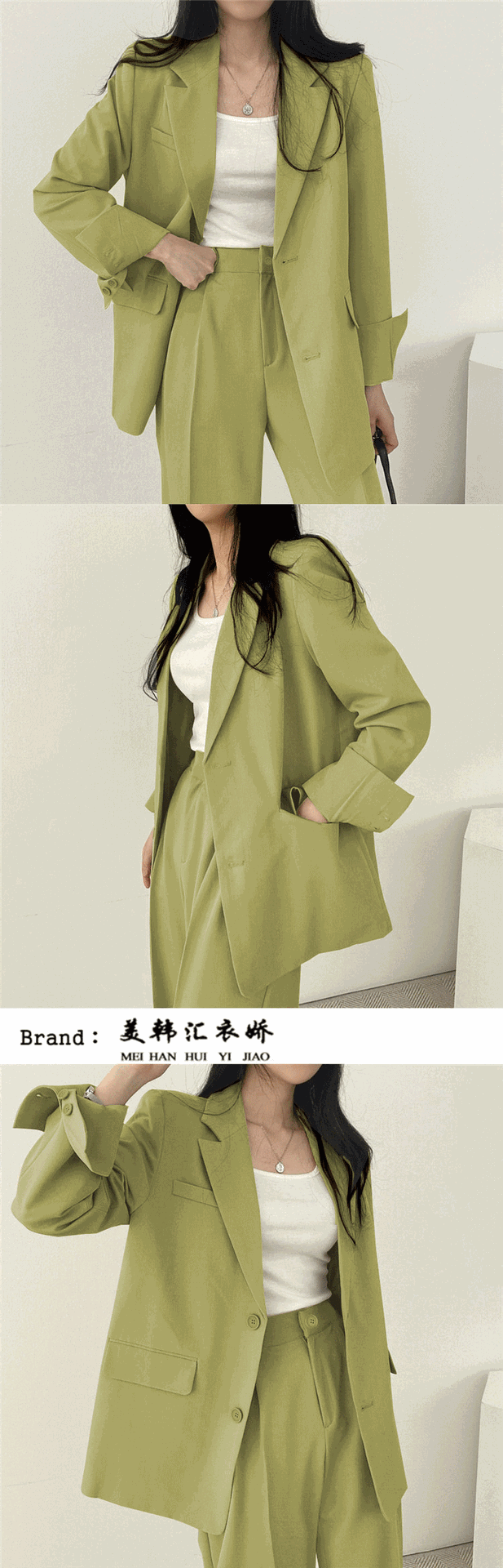 Трансграничная торговля, розовый пиджак классического кроя, осенний дизайнерский комплект, тренд сезона              