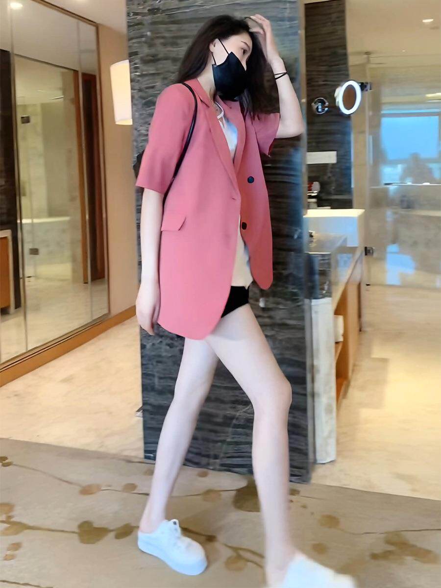 [复制_粉色短袖西装外套女上衣薄夏季新款网红炸街.jpg]