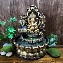 Golden cicada ornaments cornucopia living room wealth position large Wangcai flowing water ornaments resin crafts gifts ornaments