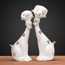 Japanese healing small ornaments creative modern home accessories living room wine cabinet cute puppy decoration decorations