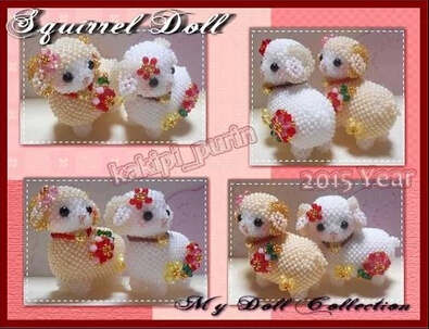 DIY handmade beaded electronic drawings New Year mascot Pleasant Goat DW1233 Chinese table format