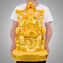 God of wealth decoration large sand gold Buddha statue Home worship Housewarming opening gift company shop lucky decoration