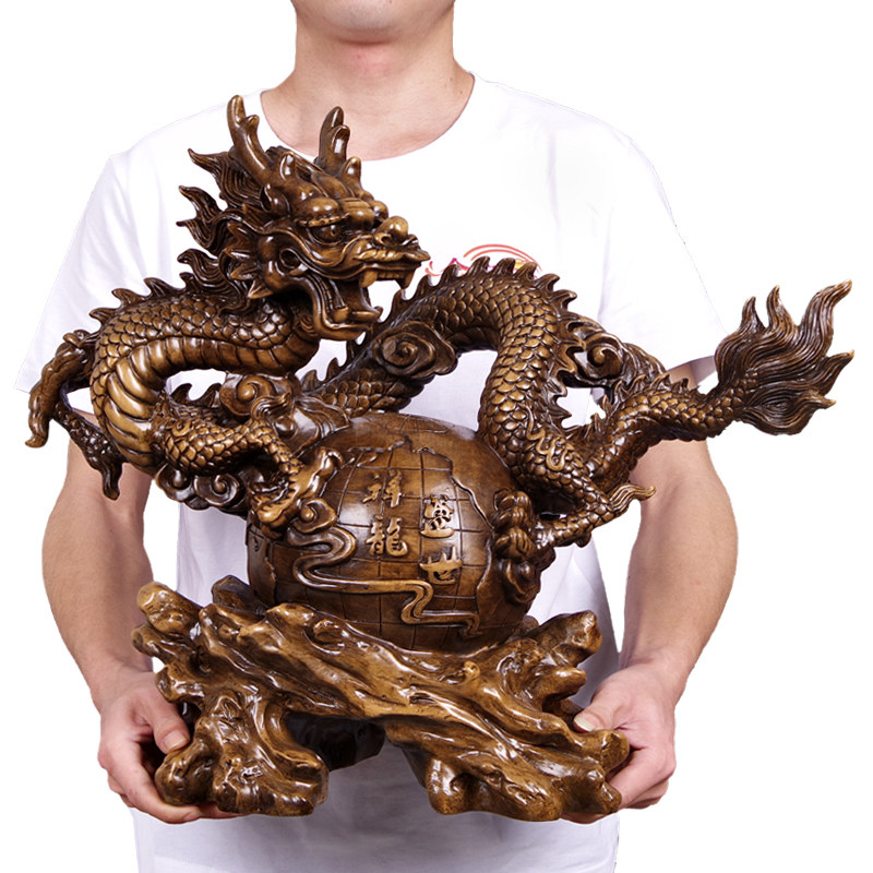 Zodiac Dragon Pendulum Pieces Big-size Feng Shui China Dragon Office Owner Desktop Decoration Craft Gift Furnishing
