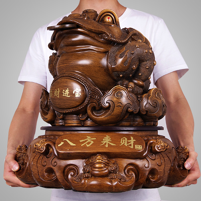 Cash-in-money toads Large number of golden cicadas Three foot toads open Practical gift office Store collection of silver counter Furnishing