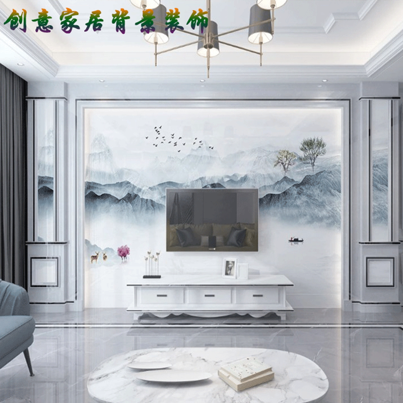 Custom-made Chinese style Bring your rims styled lines Bamboo Wood Fiberboard Hanging Painting wall panel 8d rugged and high light panel painting