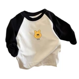 Хлопковый приятный телу осенний тонкий детский лонгслив для мальчиков, детская осенняя футболка, 100% хлопок