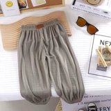 Летнее шелковое средство от комаров, дышащие штаны, тонкий фонарь для отдыха, подходит для подростков, семейный стиль