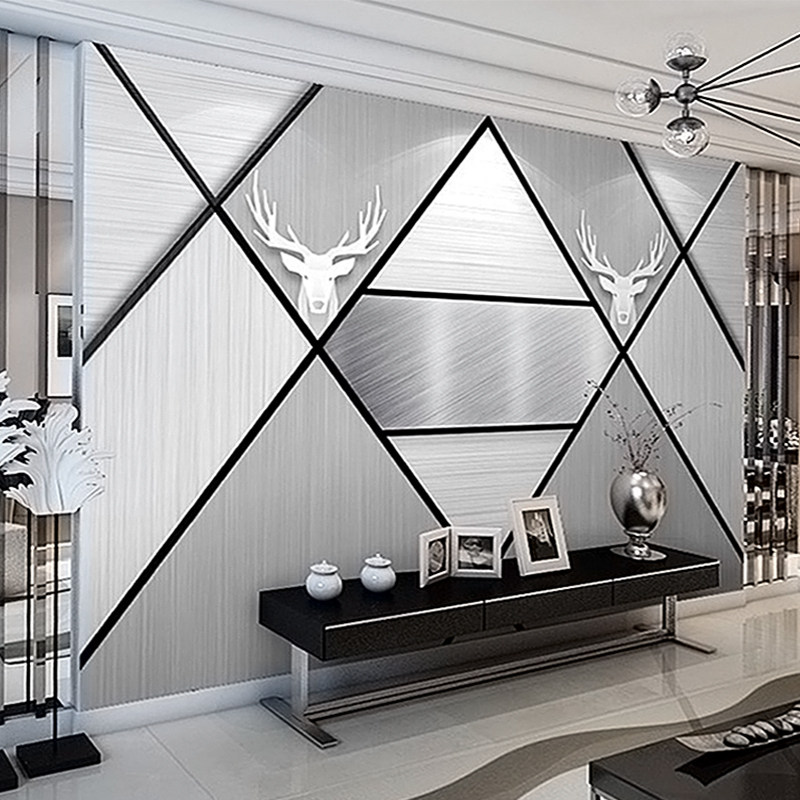 8d TV background wall geometry guard plate minimalist modern buckle plate living room decoration bamboo wood fiber integrated wall panel splicing