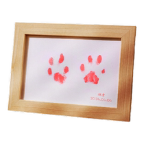 Cat footprint card pet paw print commemorative handprint dog footprint paw print mud cat paw commemorative photo frame