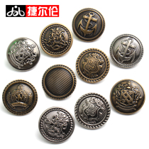 Metal buttons Men and Women in Suits and Coats in Clothes Clothes Clothes jeans Retro round decorated copper buttons