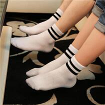 Family boy striped school shoes and socks help long stretch boys tide white mid section fast student socks mid tube