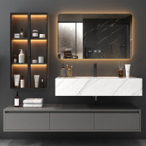 Designer custom Rock board bathroom cabinet combination modern simple light luxury toilet washbasin wash basin