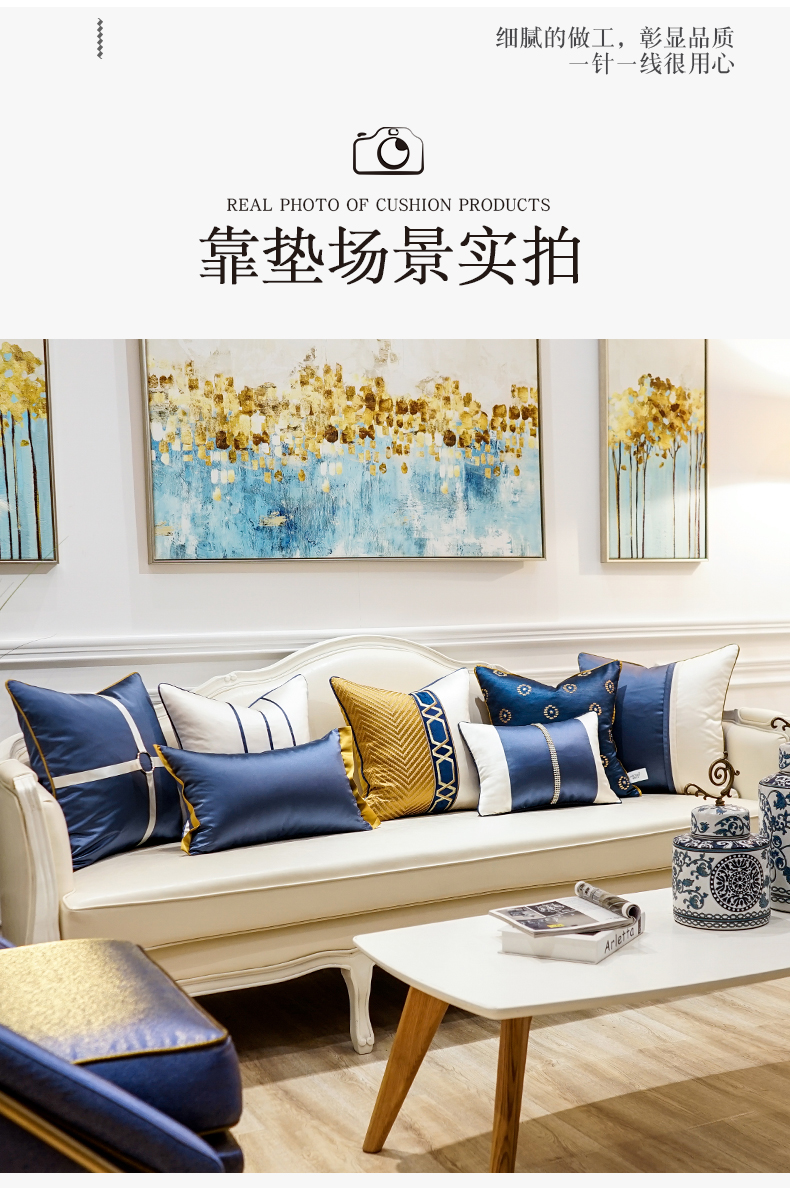 Đơn giản hiện đại ánh sáng sang trọng nối gối mô hình phòng sang trọng gối phòng khách sofa gối đệm với lõi mới Trung Quốc - Trở lại đệm / Bolsters gối tựa lưng ô tô cao su non