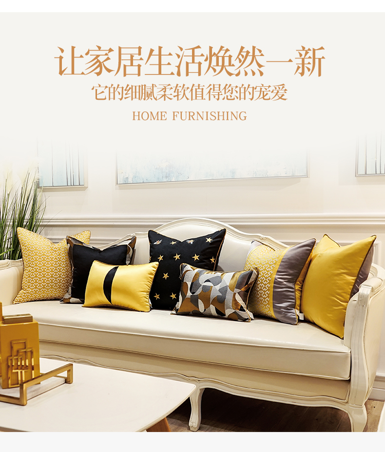Đơn giản hiện đại mới phong cách Trung Quốc gối ánh sáng sang trọng gối mô hình phòng khách sang trọng sofa vành đai thắt lưng gối lõi pad - Trở lại đệm / Bolsters gối lót lưng ghế văn phòng