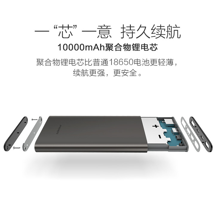 Pinsheng PD sạc nhanh kho báu 10000 mAh 18W hai chiều loại polymer siêu mỏng cung cấp năng lượng di động 12 v - Ngân hàng điện thoại di động sạc dự phòng không dây iphone