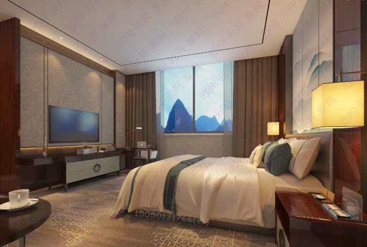 Nội thất khách sạn phòng khách sạn hoàn chỉnh bộ sơn 1,2 mét phòng tiêu chuẩn giường mềm TV bàn viết quần áo hành lý. - Nội thất khách sạn bàn ghế tiếp khách