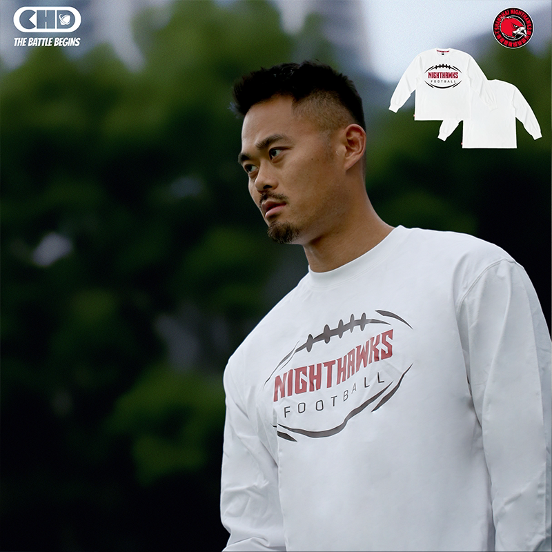 Chdx Shanghai Night Hawk Long-Sleeve Autumn Sports Crew Neck Pure Cotton Long-Sleeve Trendy Retro Style Rugby Loose Fit Unisex