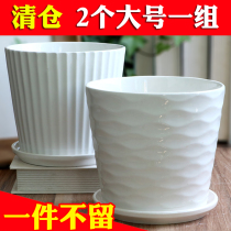 White Ceramic Flowerpots With Trays Special Price Big Personality Creative Multimeat Interior Home Chandelier Green raspberry clear cabin