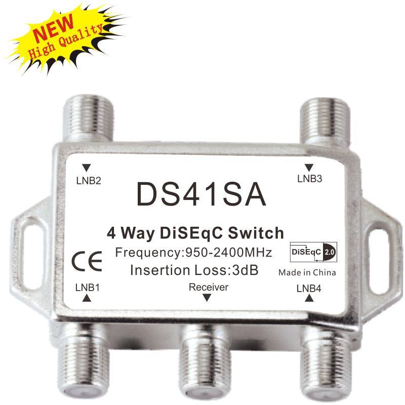Переключатель DS41SA 4 cut 1, разветвитель телевизионного сигнала, четырехпозиционный последовательный разветвитель 1/4 Изображение 1
