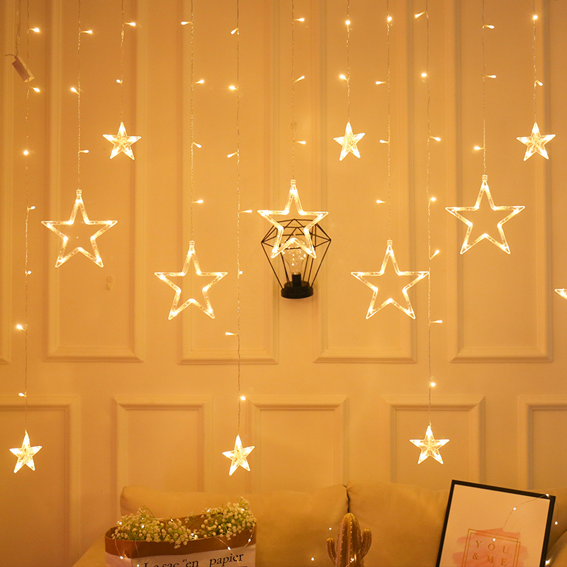 led star lighting lanterns flashing lights string lights all over the Sky star home Chinese New Year decorative lights curtain layout