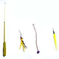 Желтая кошачья забавная палочка