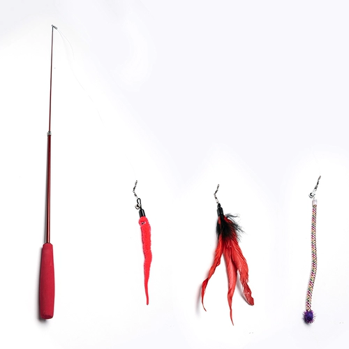 Игрушка для игрушек для игрушек дразнить кошачьи палки перья котенок