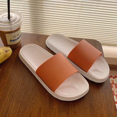 Graphic & White Orangeslipper female summer Fairy wind fashion indoor non-slip soft sole ins bow Internet celebrity House household take a shower Sandals