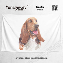 Barset Bagidu Hound Big Ears Dog Surrounding Wall Cloth Decorative Background Fabric Poster Pendant Tape