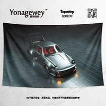 Old Porsche 911 Turbo S retro old car sports car decoration background wall cloth poster hanging cloth tapestry