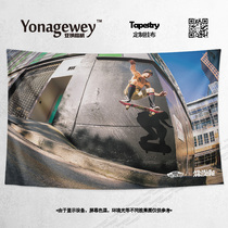 European and American INS Wind Street extreme sports skateboarding bedroom dormitory renovation bedside wall cloth poster background cloth